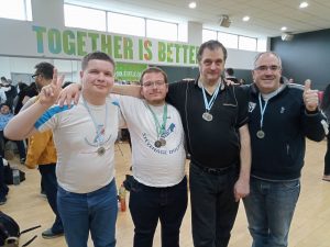Dolphins team members after with their medals at the Hatfield Platypus Gala 2023
